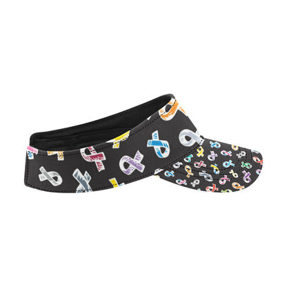 Cancer Awareness Pattern Print Design 02 Unisex Sun Visor