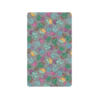 Cactus Colorful Print Pattern Rubber Doormat