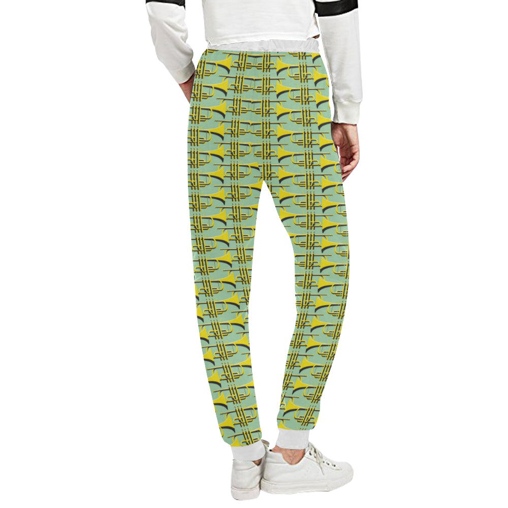 Trumpet Vintage Design Print Unisex Sweatpants