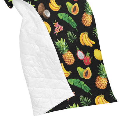 Tropical Fruits Pattern Print Design TF03 Premium Quilt