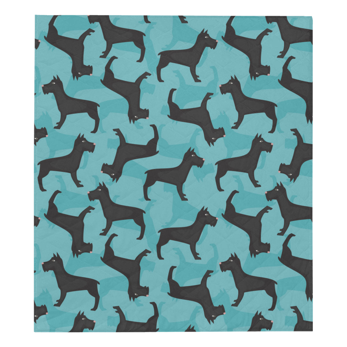 Schnauzers Pattern Print Design A01 Premium Quilt