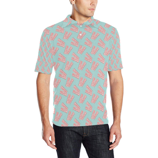 Bacon Pattern Print Design 04 Men Polo Shirt