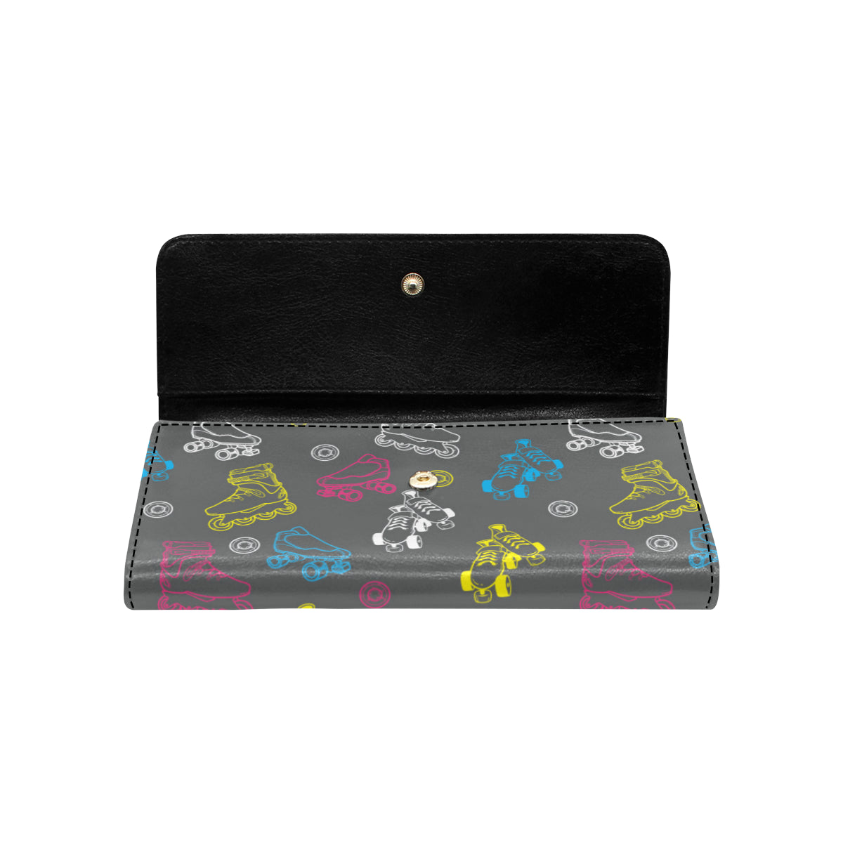 Roller skate Pattern Print Design A02 Women's Trifold Wallet