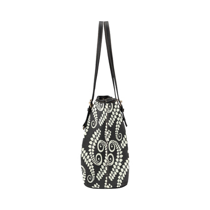 Fern Leave Print Pattern Leather Tote Bag