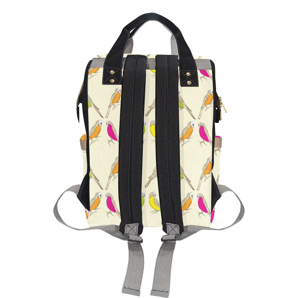 Parakeet Pattern Print Design A01 Diaper Bag Backpack