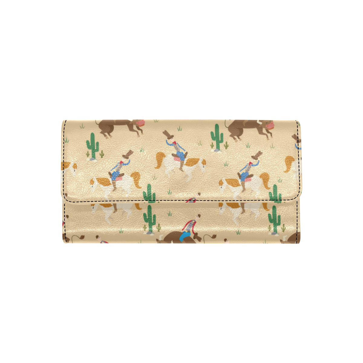 Rodeo Pattern Print Design A02 Women's Trifold Wallet