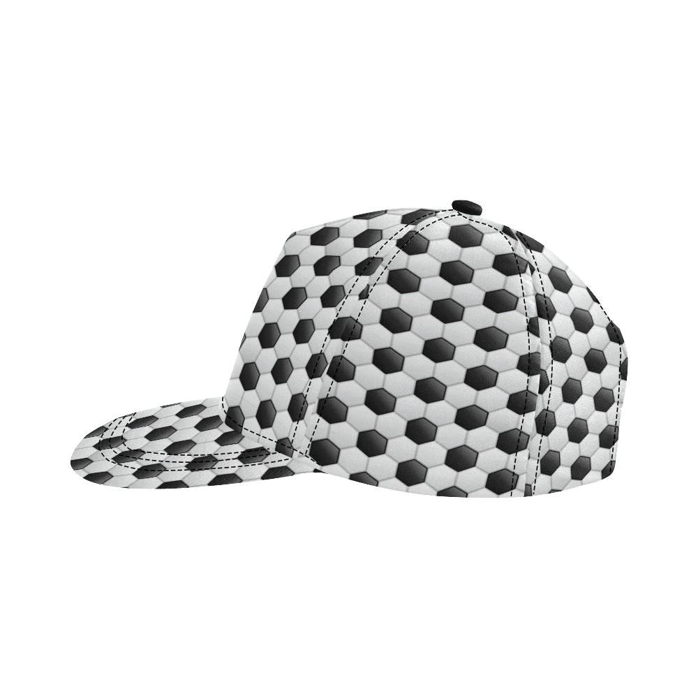 Soccer Ball Texture Print Pattern Snapback Cap