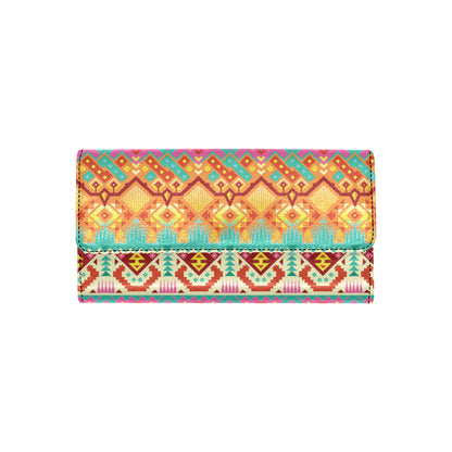 Aztec Pattern Print Design 03 Women's Trifold Wallet