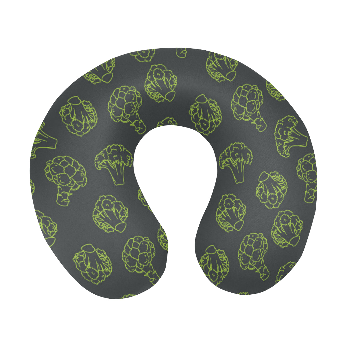 Broccoli Pattern Print Design 01 U-Shaped Travel Neck Pillow