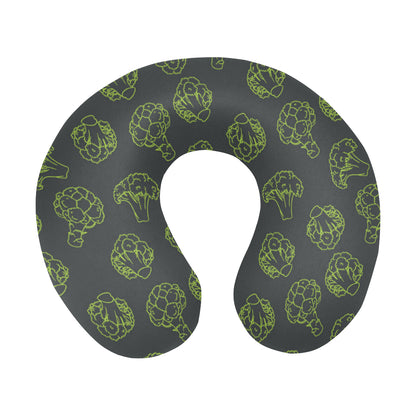 Broccoli Pattern Print Design 01 U-Shaped Travel Neck Pillow