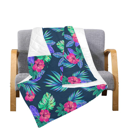 Tropical Flower Pattern Print Design TF09 Premium Quilt