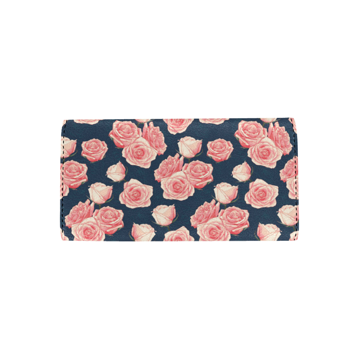 Rose Pattern Print Design A03 Women's Trifold Wallet