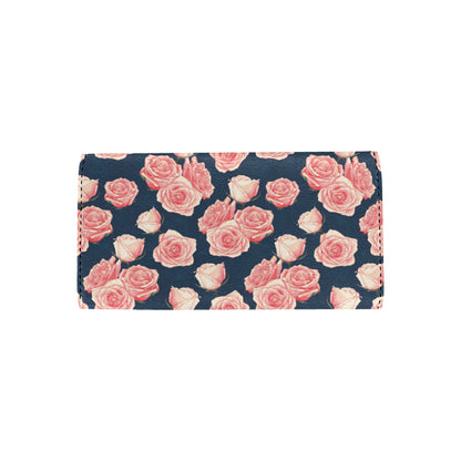 Rose Pattern Print Design A03 Women's Trifold Wallet