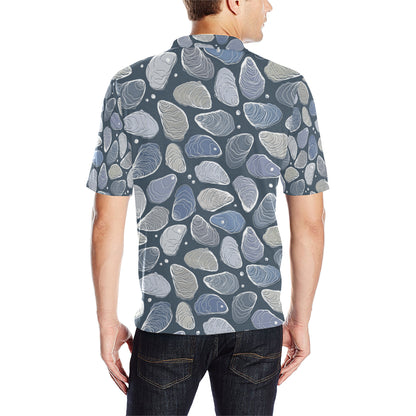 Oyster Pattern Print Design 02 Men Polo Shirt