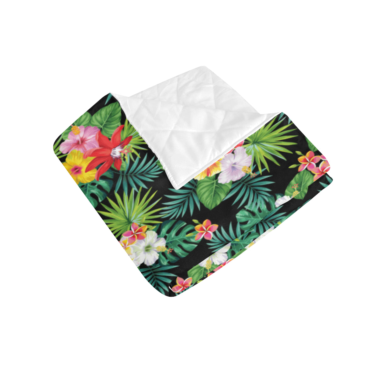 Hibiscus Hawaiian flower tropical Premium Quilt