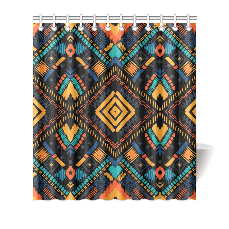 Kente Pattern Print Design 05 Shower Curtain