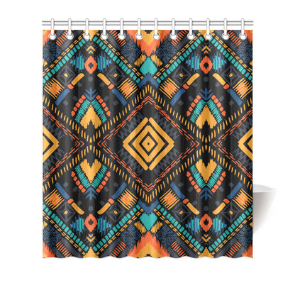 Kente Pattern Print Design 05 Shower Curtain