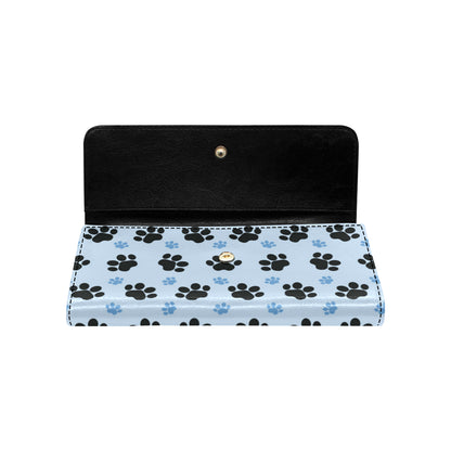 Paw Pattern Print Design A04 Women's Trifold Wallet