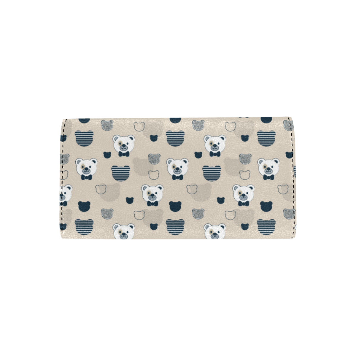 Bear Pattern Print Design 05 Women's Trifold Wallet