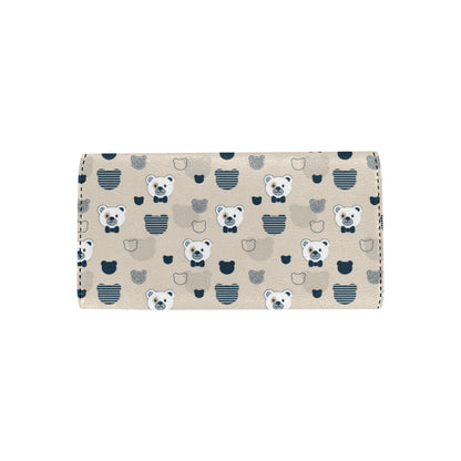 Bear Pattern Print Design 05 Women's Trifold Wallet