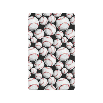 Baseball Black Background Rubber Doormat
