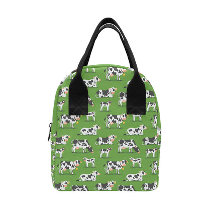 Cow Happy Print Pattern Insulated Lunch Bag