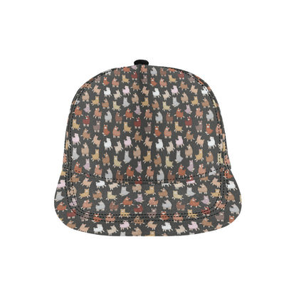 Alpaca Cute Design Themed Print Snapback Cap