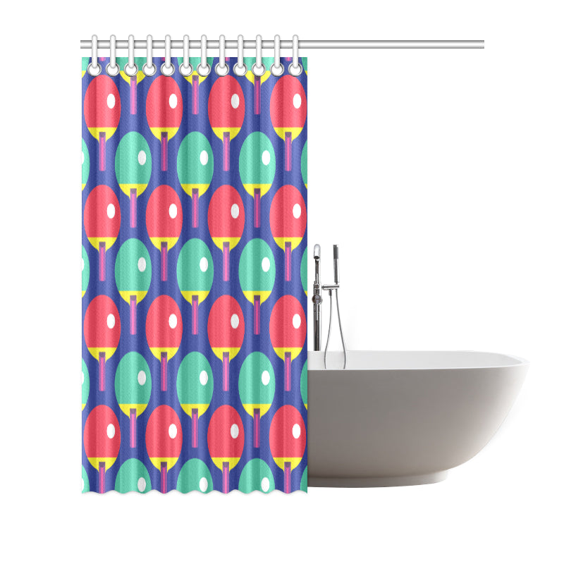 Ping Pong Pattern Print Design A03 Shower Curtain