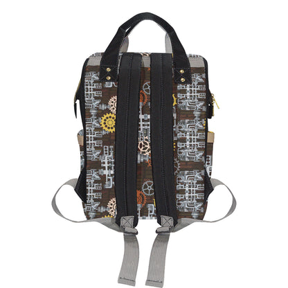 Mechanic Pattern Print Design 04 Diaper Bag Backpack