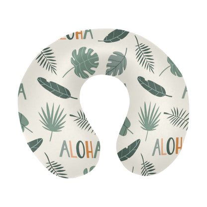 Aloha Hawaii Pattern Print Design 05 U-Shaped Travel Neck Pillow