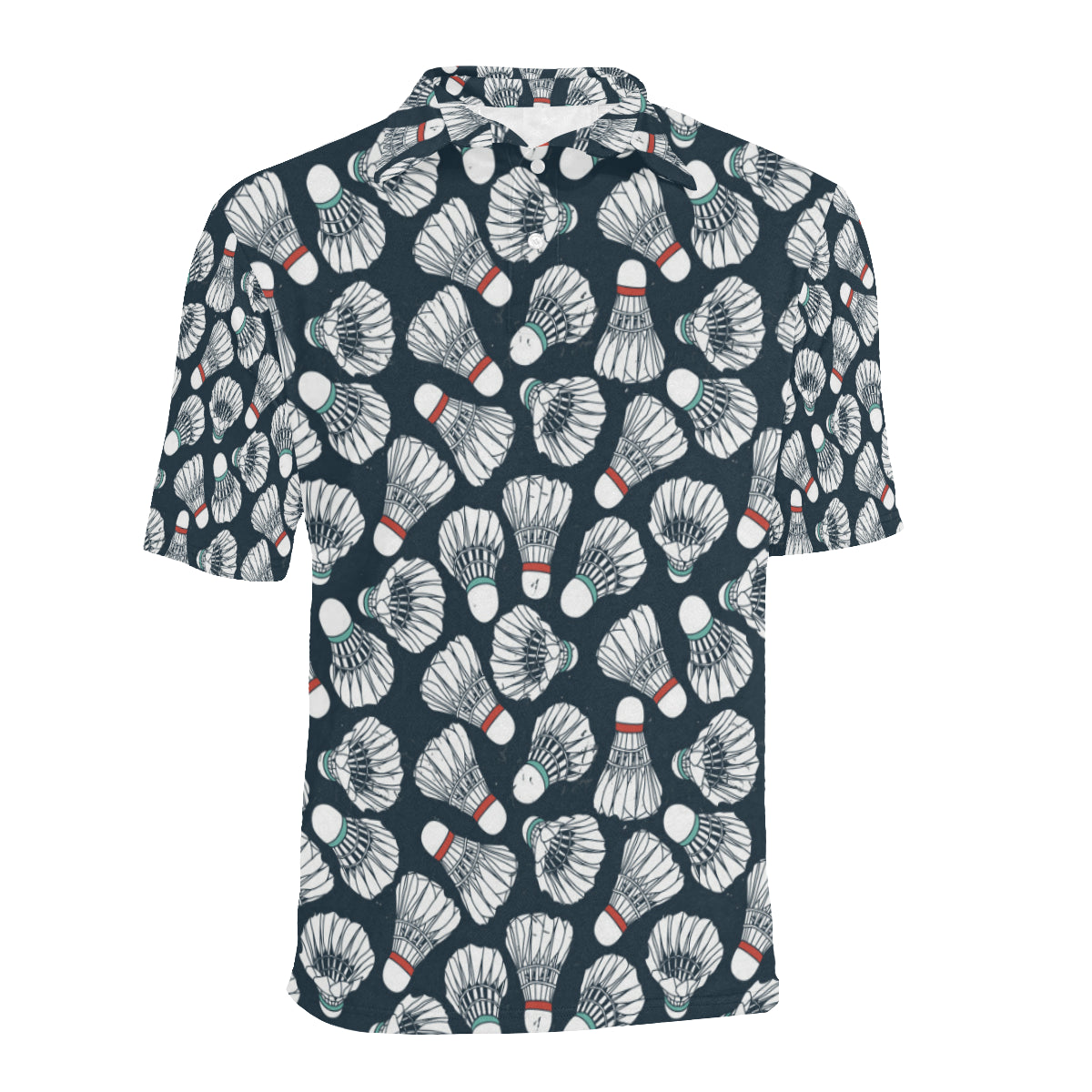 Badminton Ball Pattern Print Design 01 Men Polo Shirt