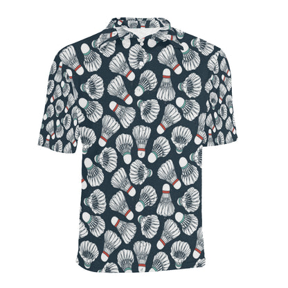 Badminton Ball Pattern Print Design 01 Men Polo Shirt
