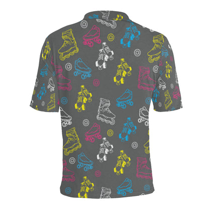 Roller skate Pattern Print Design A02 Men Polo Shirt