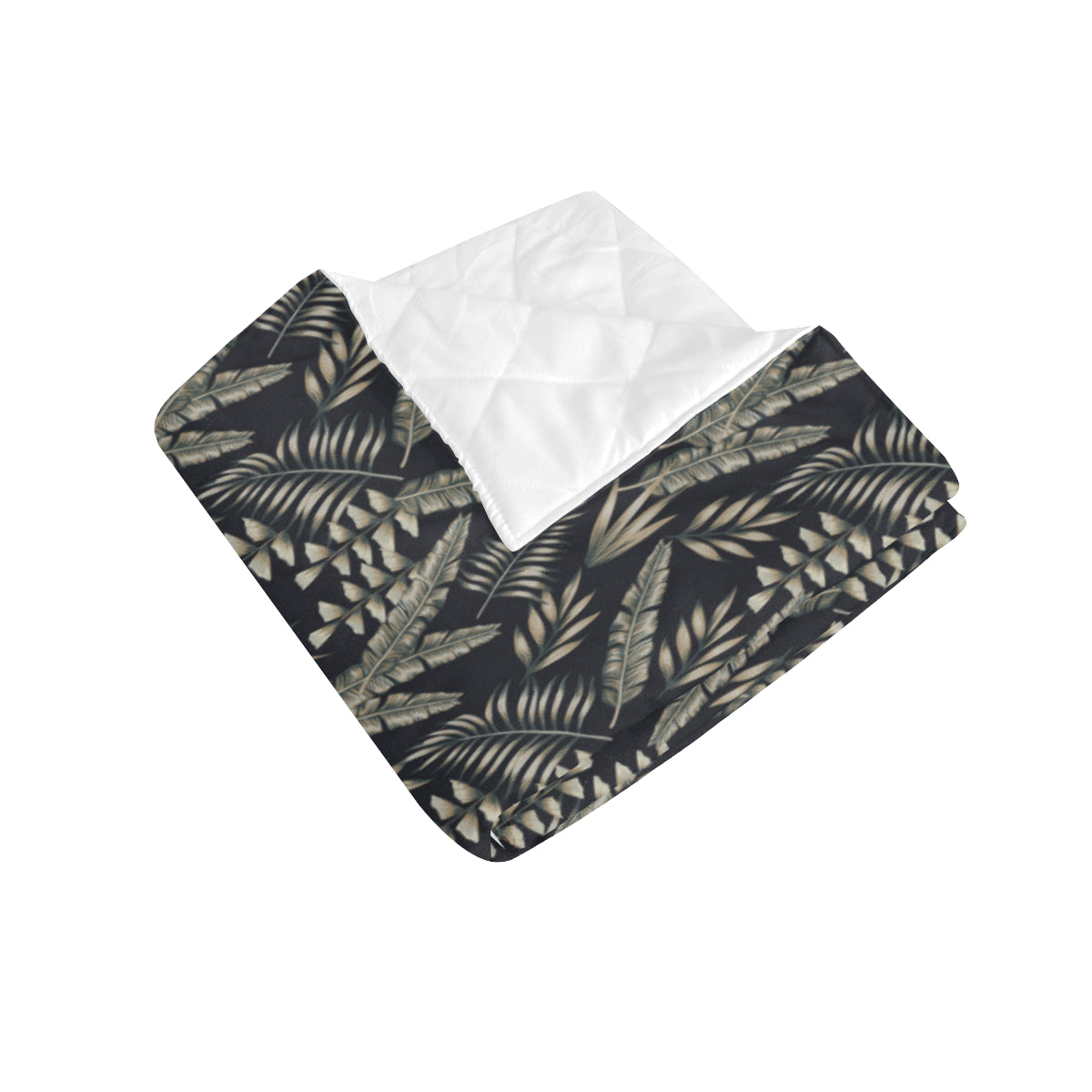 Banana Leaf Pattern Print Design 07 Premium Quilt