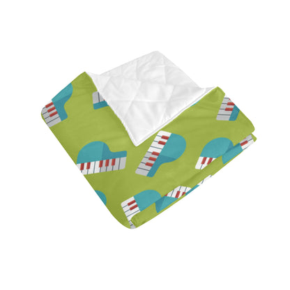 Piano Pattern Print Design 03 Premium Quilt