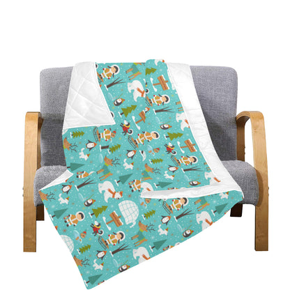 Eskimo Pattern Print Design 01 Premium Quilt