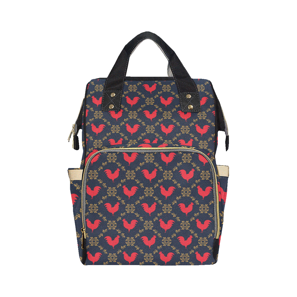 Rooster Pattern Print Design A02 Diaper Bag Backpack