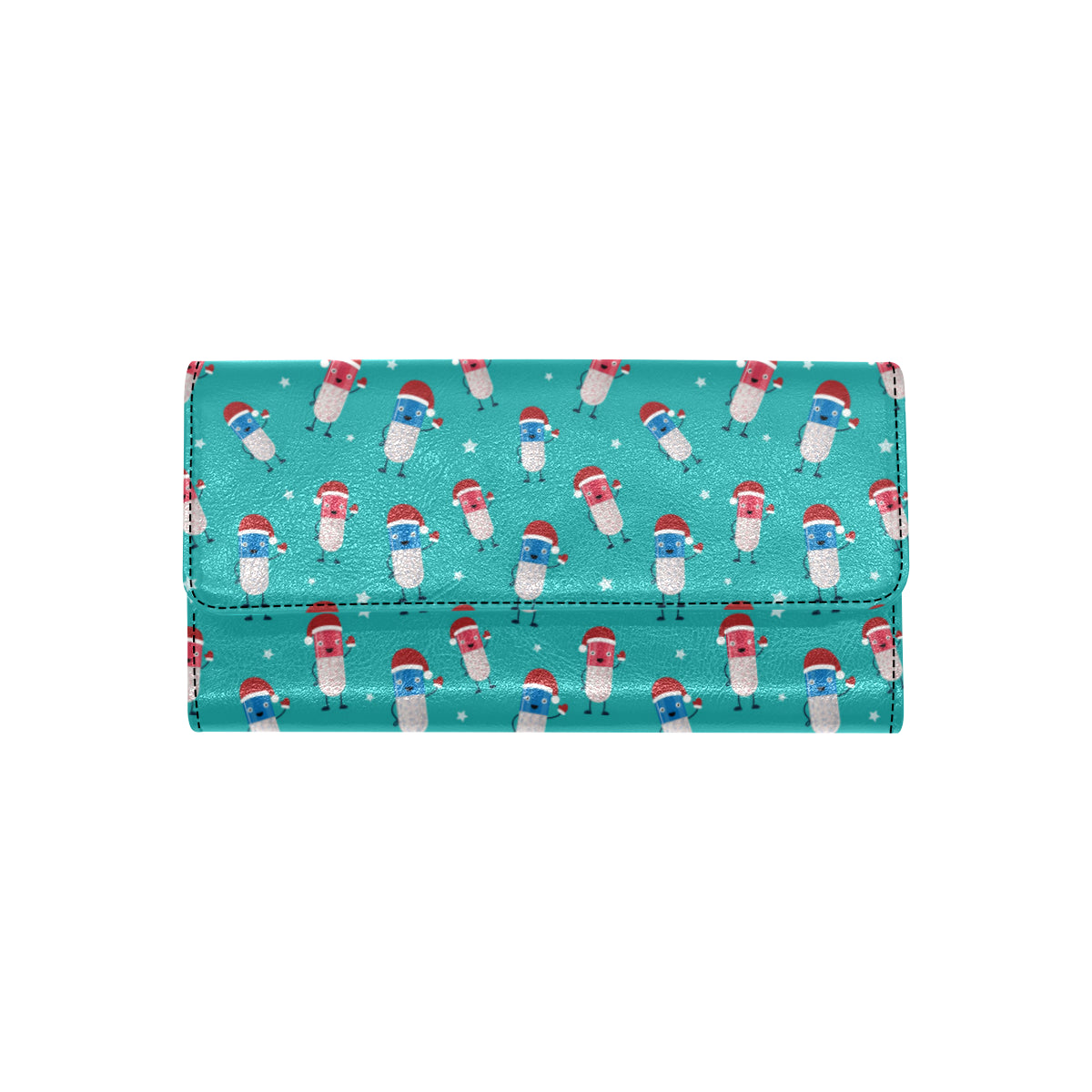 Pill Pattern Print Design A03 Women's Trifold Wallet