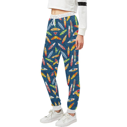 Surfboard Pattern Print Unisex Sweatpants