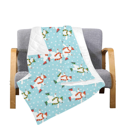 Polar Bear Pattern Print Design PB07 Premium Quilt