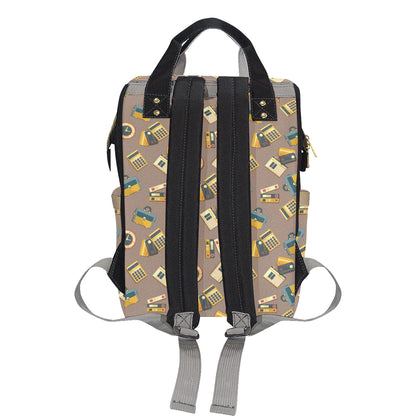 Accounting Financial Pattern Print Design 03 Diaper Bag Backpack