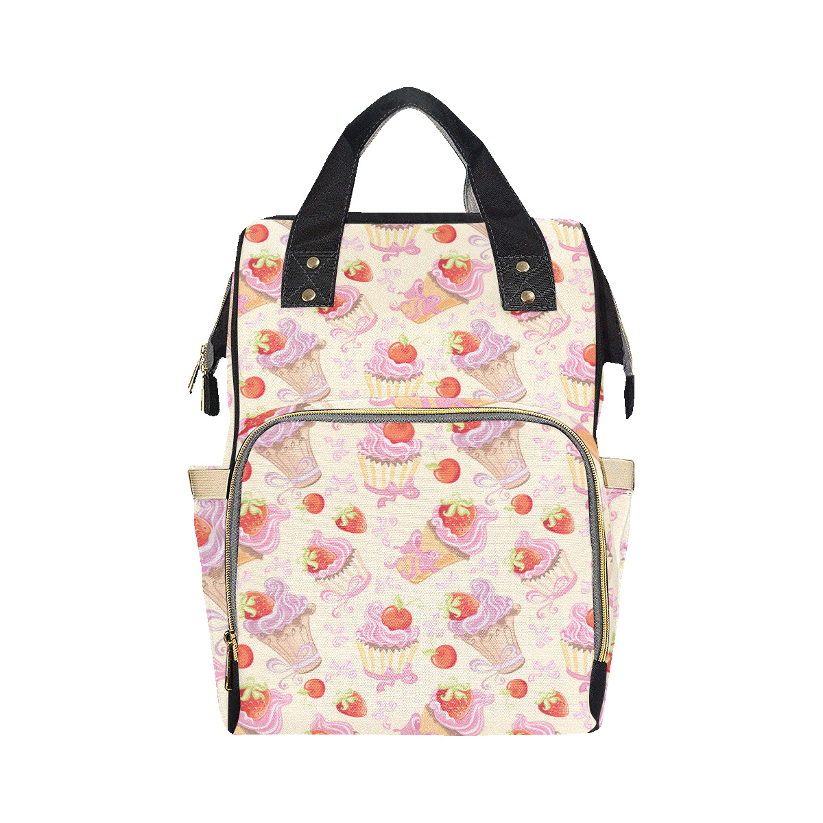 Strawberry Pink CupCake Diaper Bag Backpack