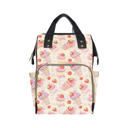 Strawberry Pink CupCake Diaper Bag Backpack