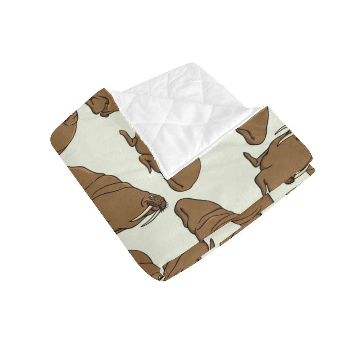 Walrus Pattern Print Design 03 Premium Quilt