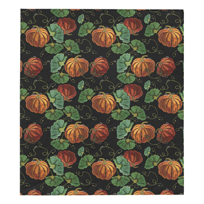Pumpkin Pattern Print Design A02 Premium Quilt