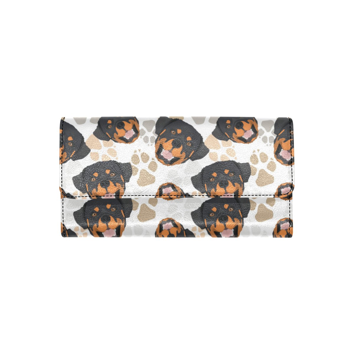 Rottweiler Pattern Print Design A03 Women's Trifold Wallet