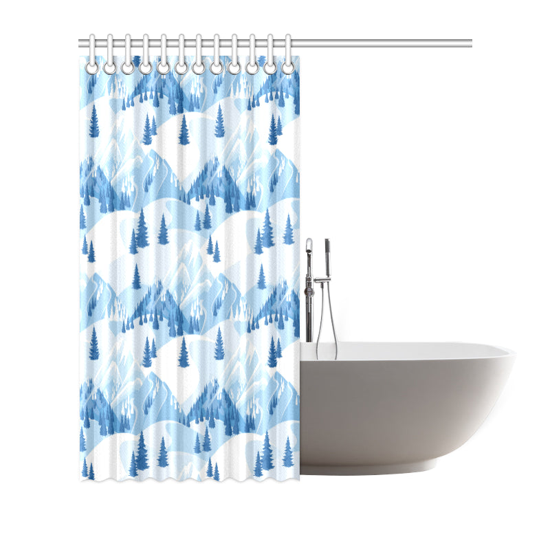 Mountain Pattern Print Design 03 Shower Curtain