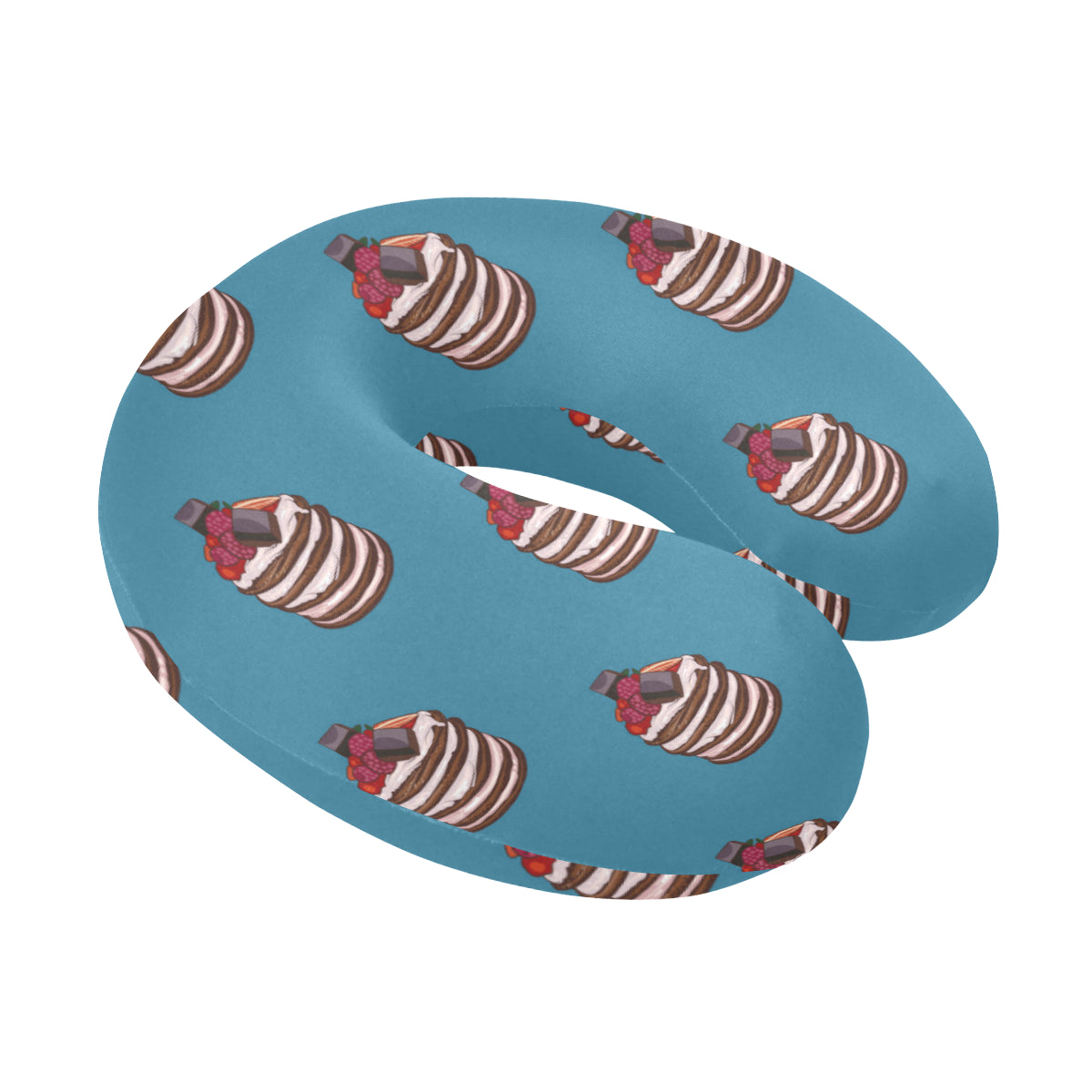 Pancake Pattern Print Design A03 U-Shaped Travel Neck Pillow