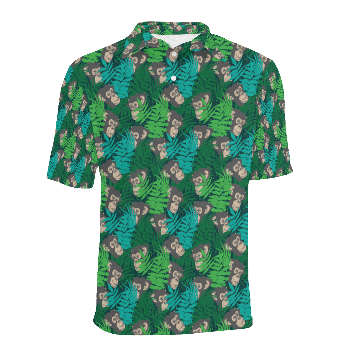 Chimpanzee Pattern Print Design 01 Men Polo Shirt