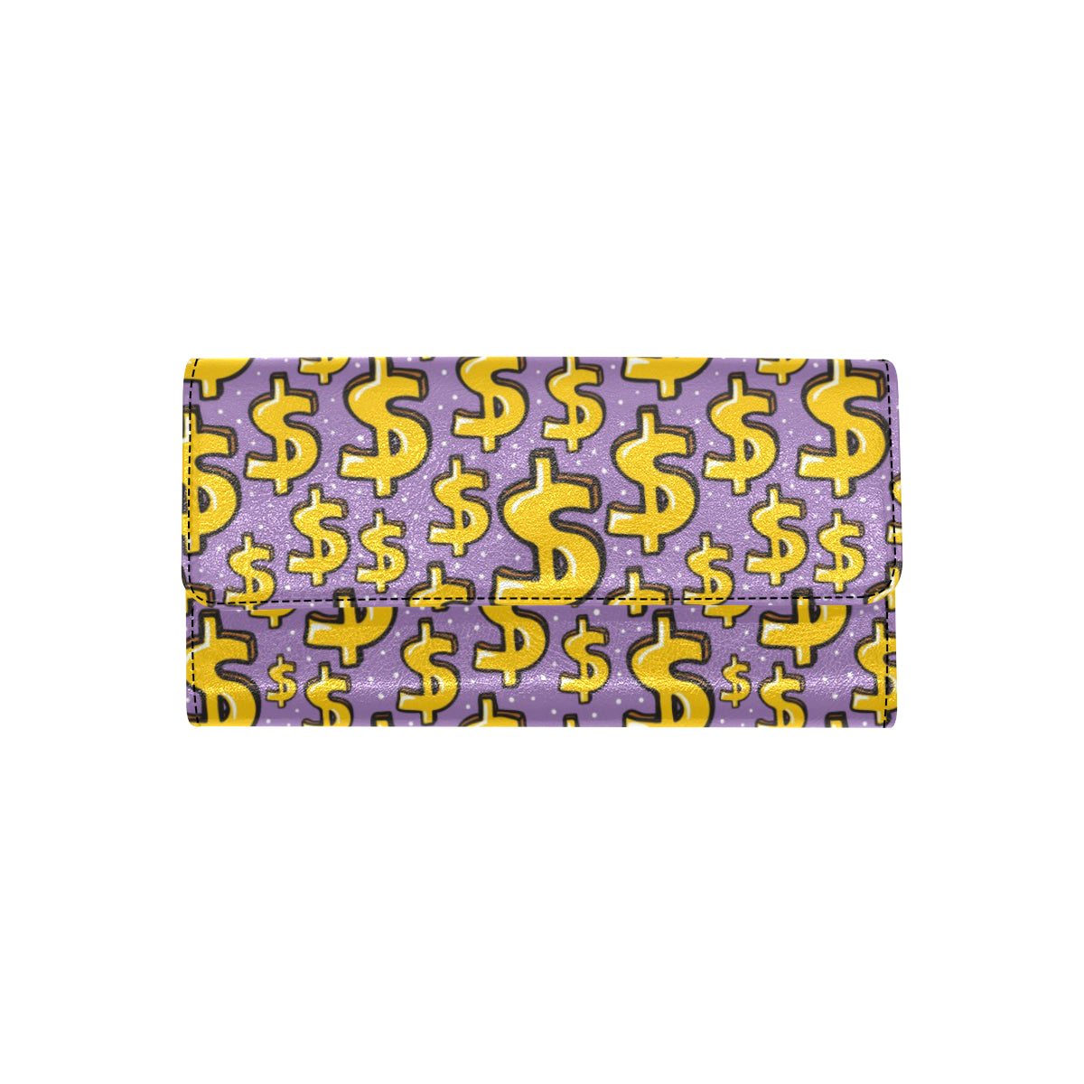 Dollar Pattern Print Design DO01 Women's Trifold Wallet